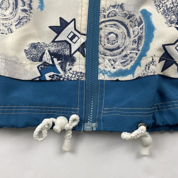 Beyond Clothing Windbreaker Men’s L Vented Lightweight Rope Hem Aztec Full Zip - Picture 11 of 12